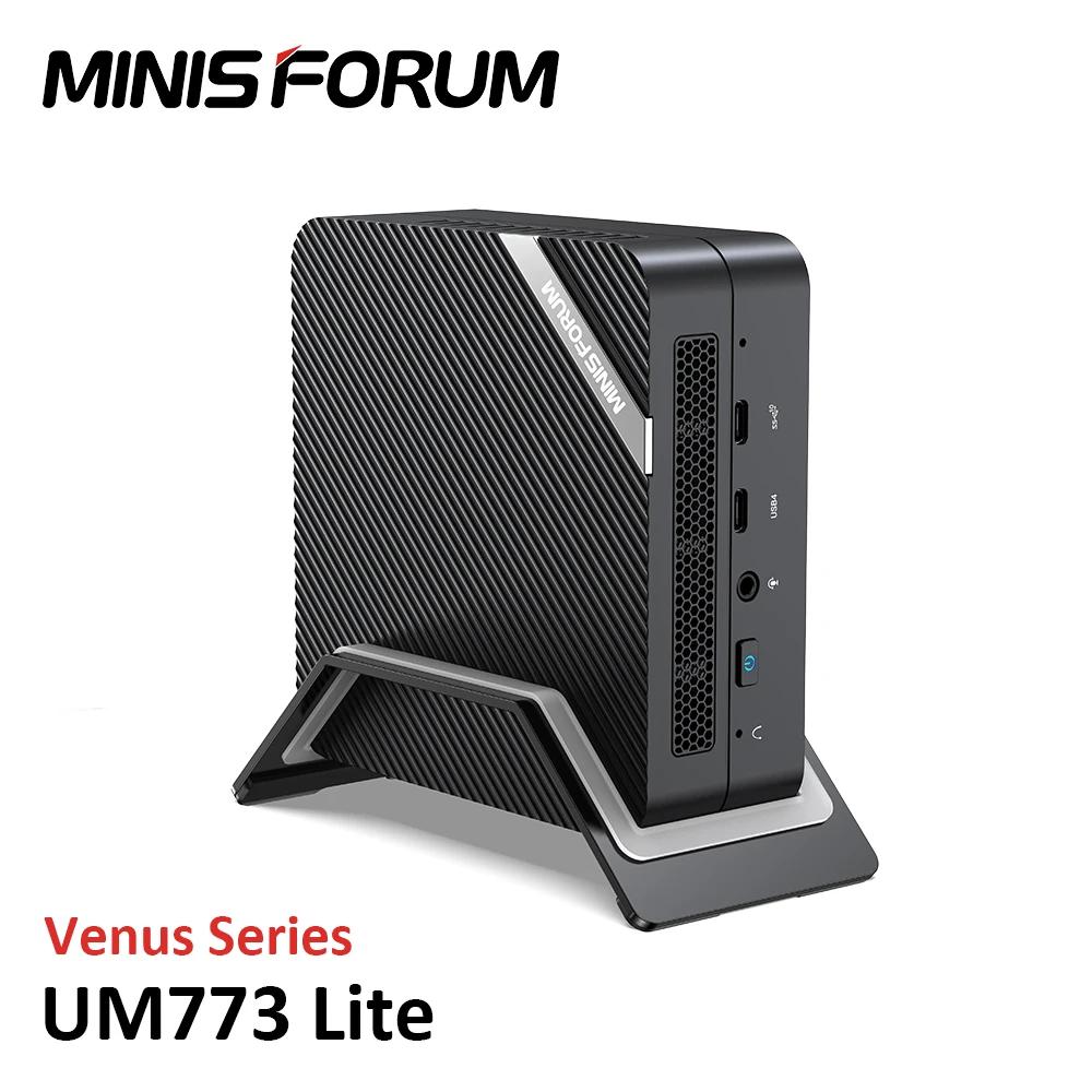 Minisforum UM773 Ʈ ̴ PC, AMD Ryzen 7 7735HS Radeon 680M ̴ ǻ, Windows 11 DDR5 32GB 8K USB4 UM790 Pro UM780 PC 